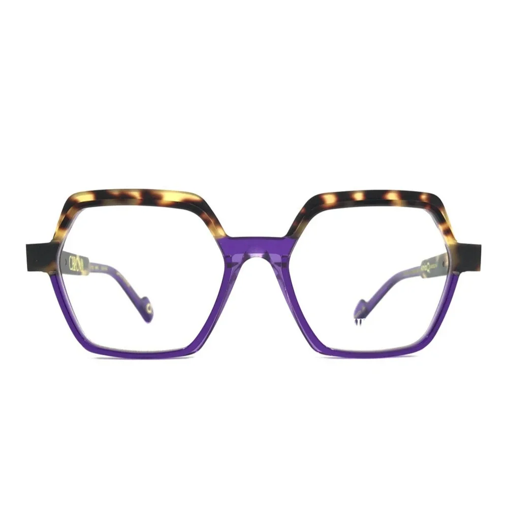 Etnia Barcelona Eyeglasses Frames CHROMA N38 HVPU Havana Purple Brown 53-18-140